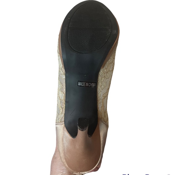 DE BLOSSOM COLLECTION - Yael 09 Embellished Peep Toe Lace Heels. Size 10 - Picture 9 of 11